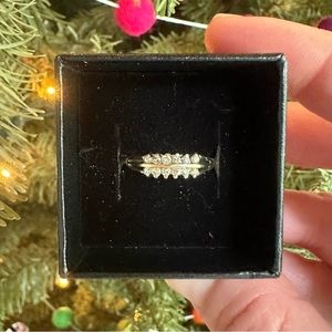 10k vintage yellow gold diamond ring size 5.75